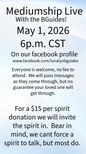 Mediumship LIve May 1, 2026 @6pm CST